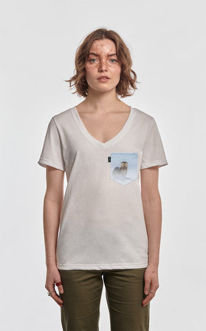 Semi-adjusted V-neck T-shirt - Loutre and Larry Adjust