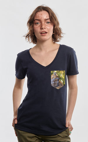 Semi-adjusted V-neck T-shirt - Doux comme un regard