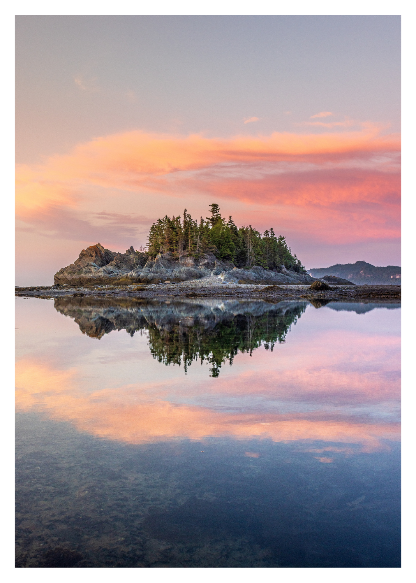 Le reflet de l'île - carte postale