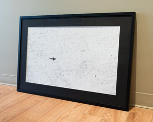 Requin en patrouille - Cadre galerie (24x36 pouces)