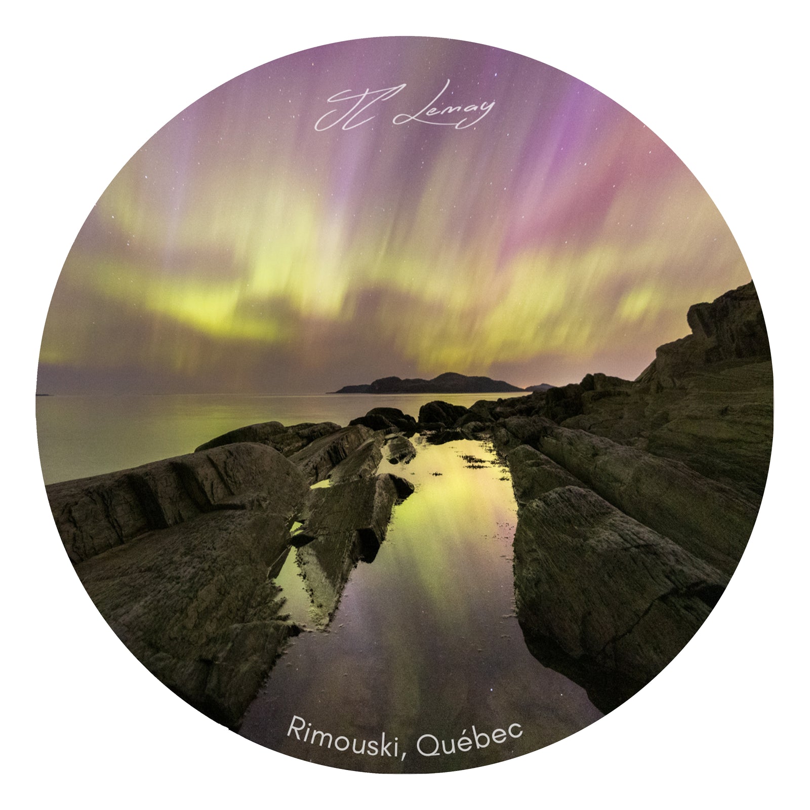 Autocollant - Aurores boréales au Bic