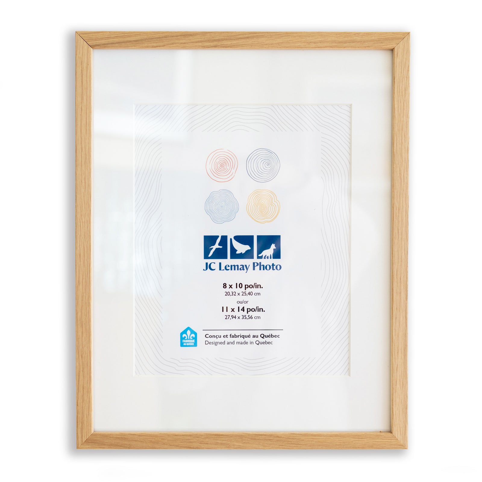 Cadre en bois vitré - 11x14 pouces (28x35cm)