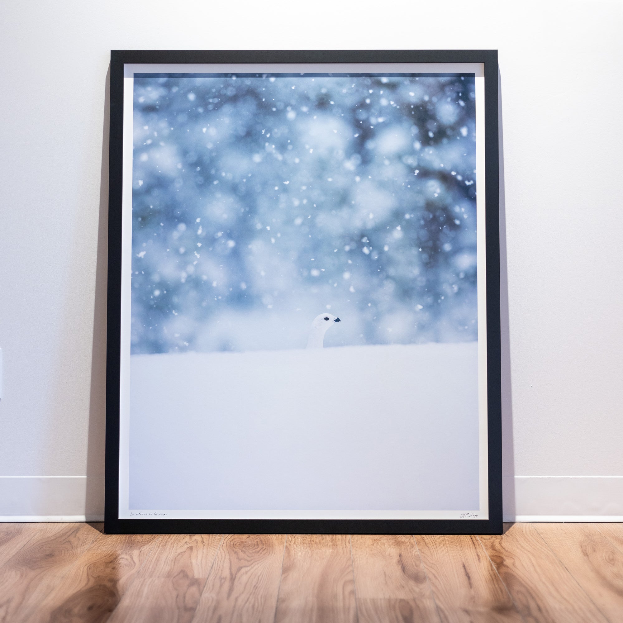 Le silence de la neige - Cadre galerie limité (34x42 pouces)