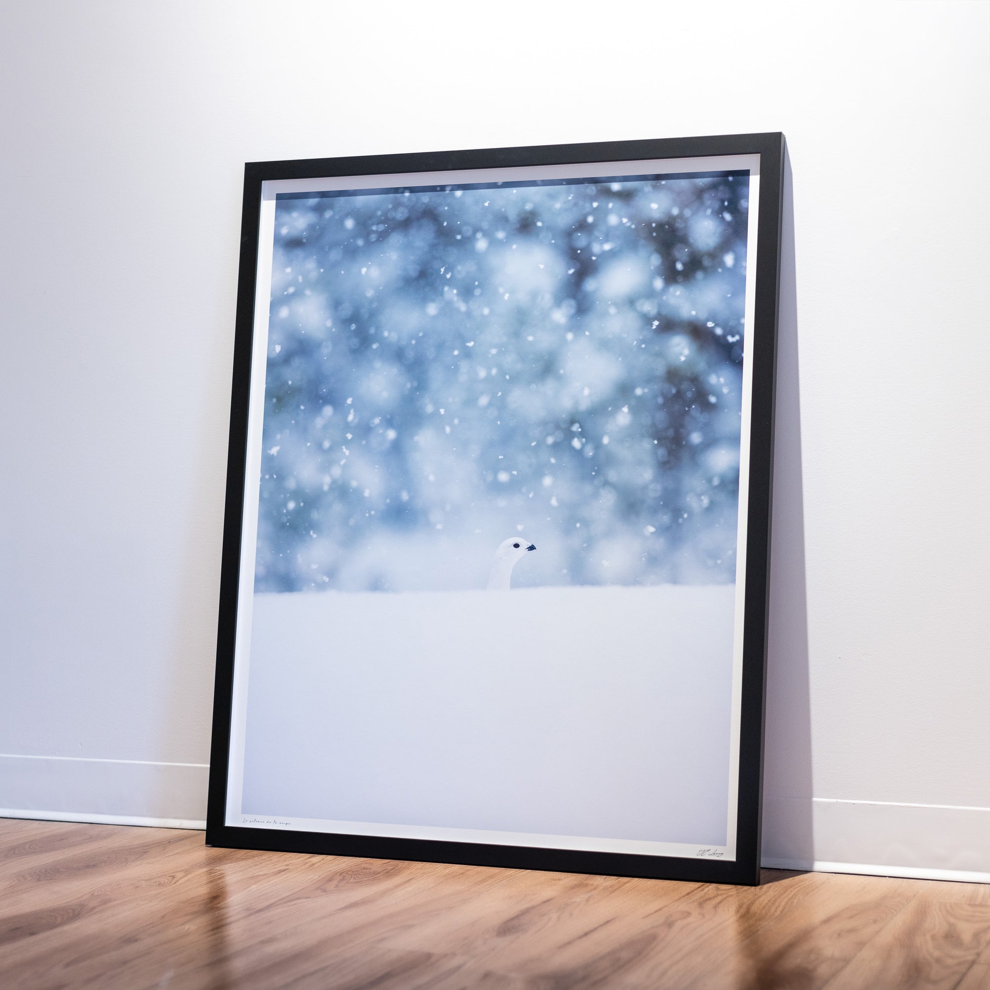 Le silence de la neige - Cadre galerie limité (34x42 pouces)