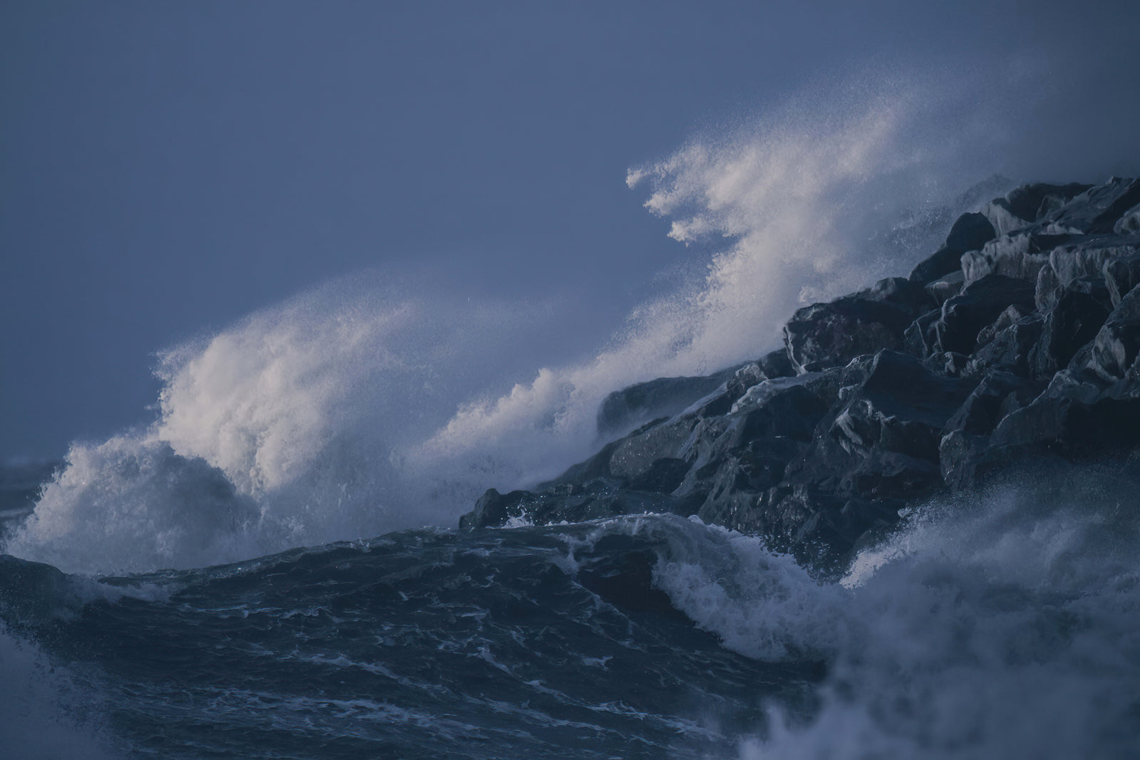 The foam of the storm