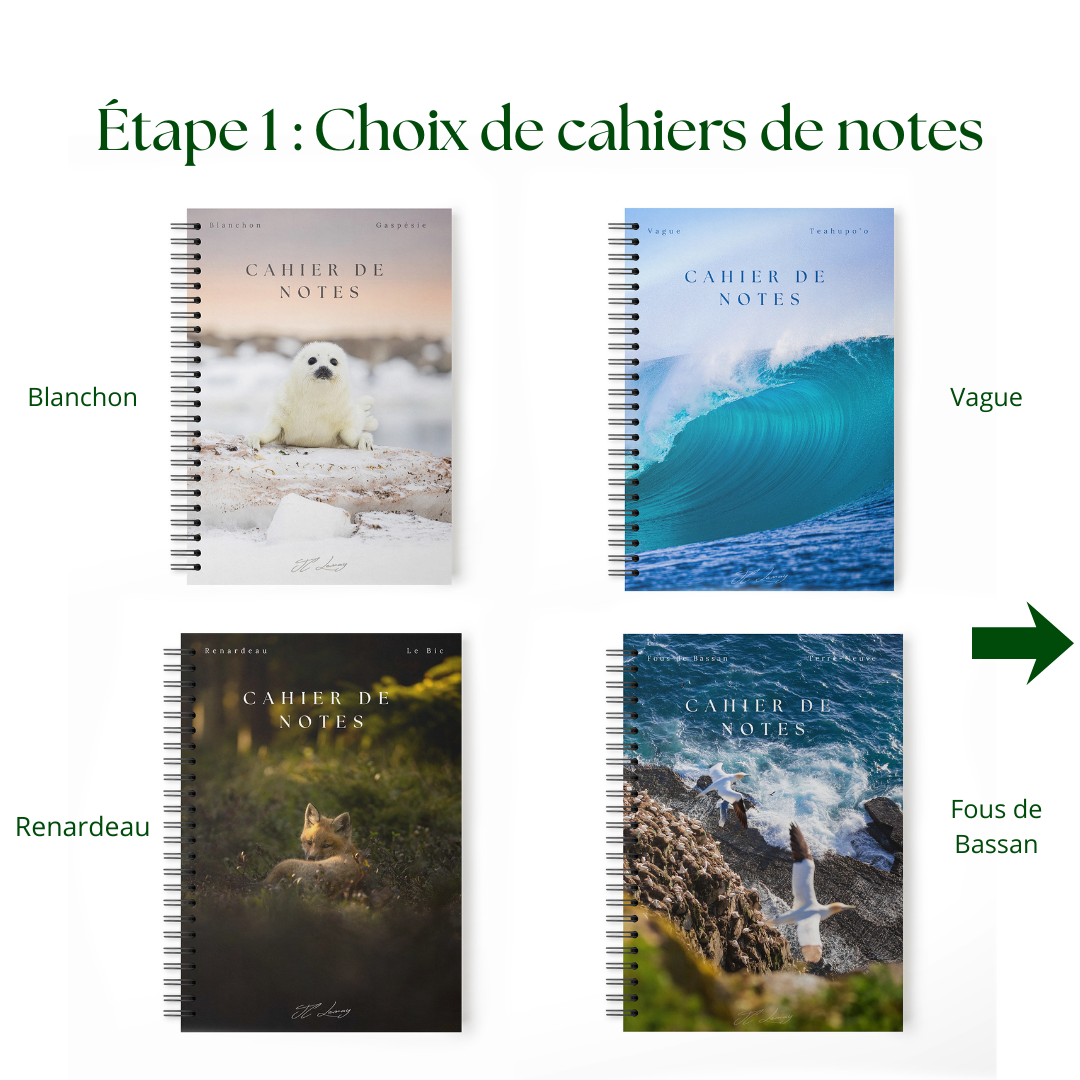 Ensemble-cadeau personnalisable - Bureau (cahier de notes + calendrier + carte)