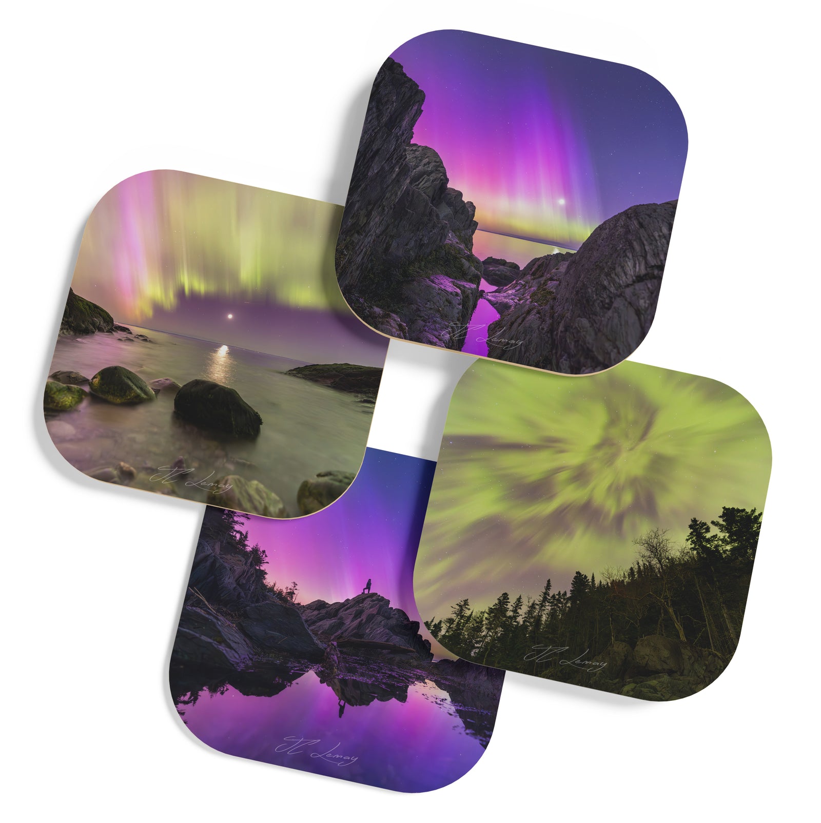 Coasters (set of 4) - Northern Lights