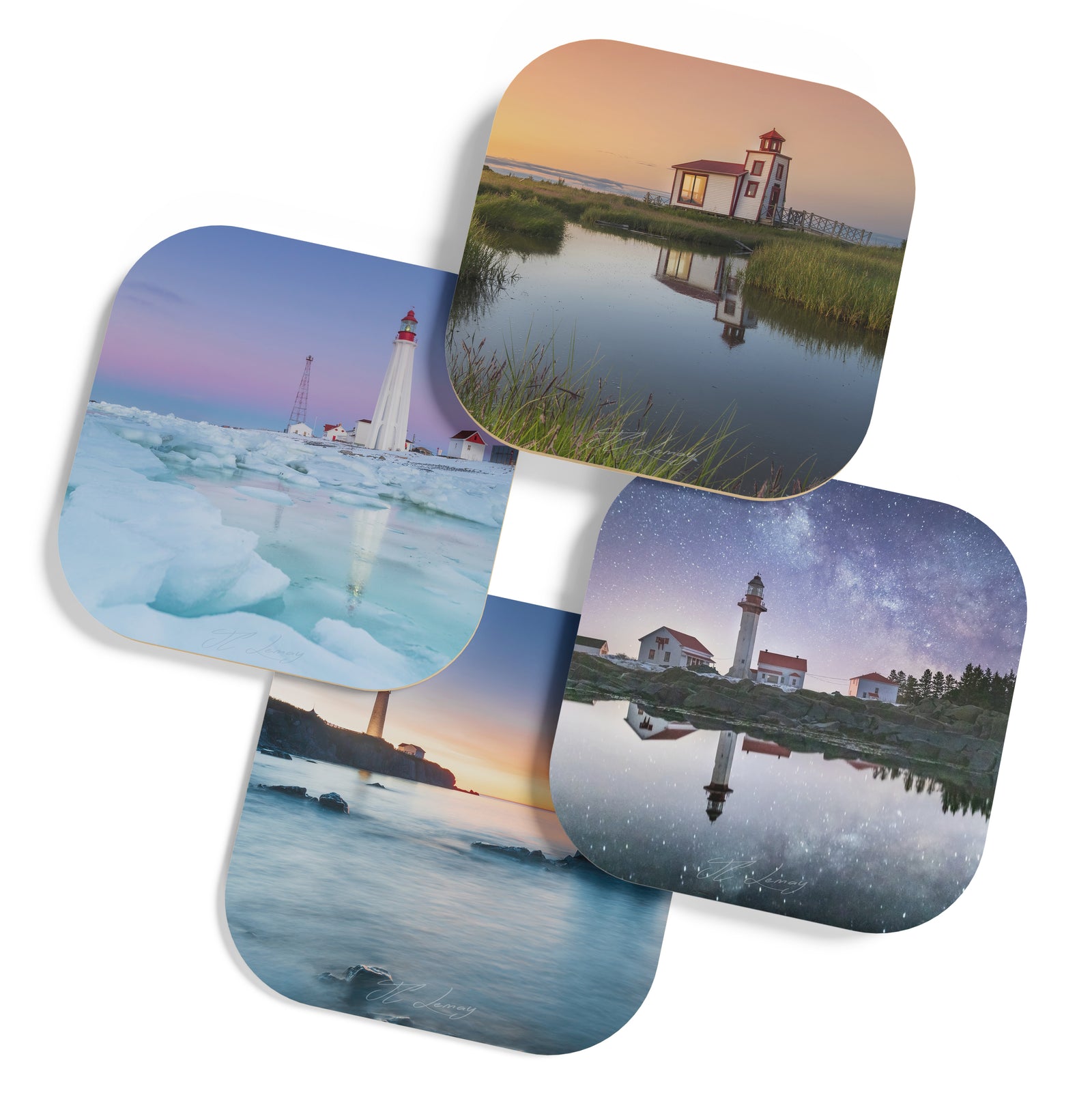 Coasters (set of 4) - Lighthouses