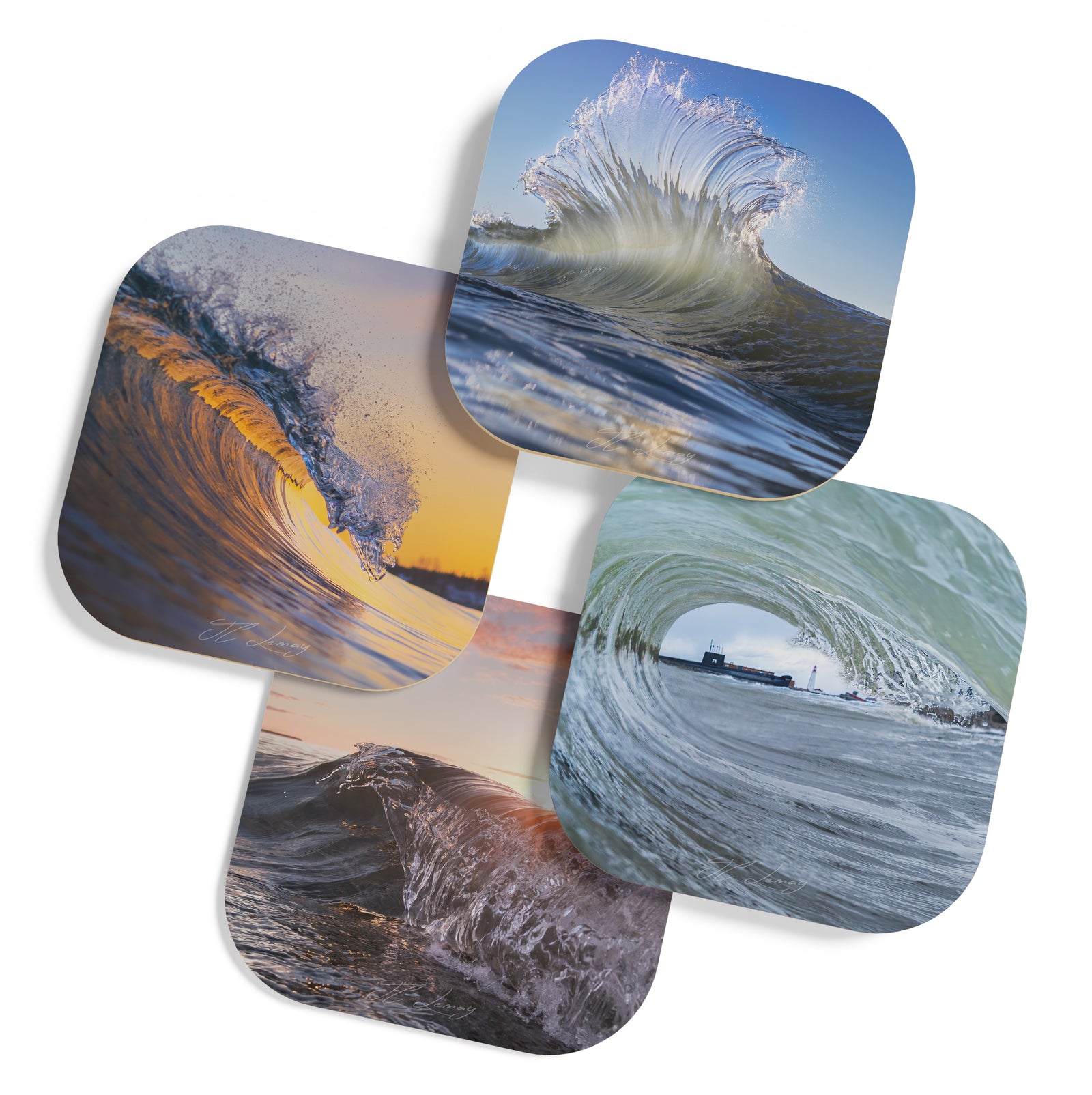 Coasters (set of 4) - Waves