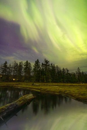 Northern Lights over the marsh