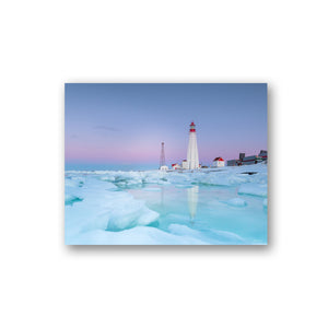 Pastel ice at the lighthouse