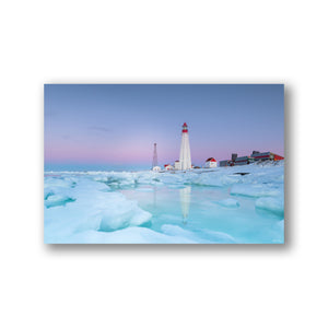 Pastel ice at the lighthouse