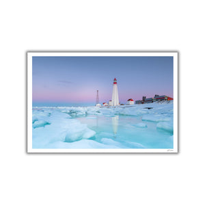 Pastel ice at the lighthouse