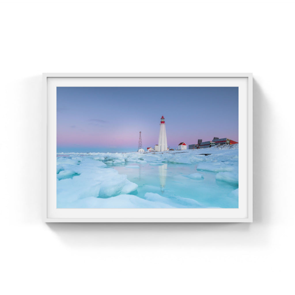 Pastel ice at the lighthouse