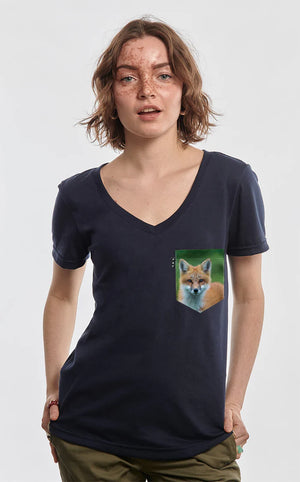 Semi-adjusted V-neck T-shirt - Rouzé comme un renard