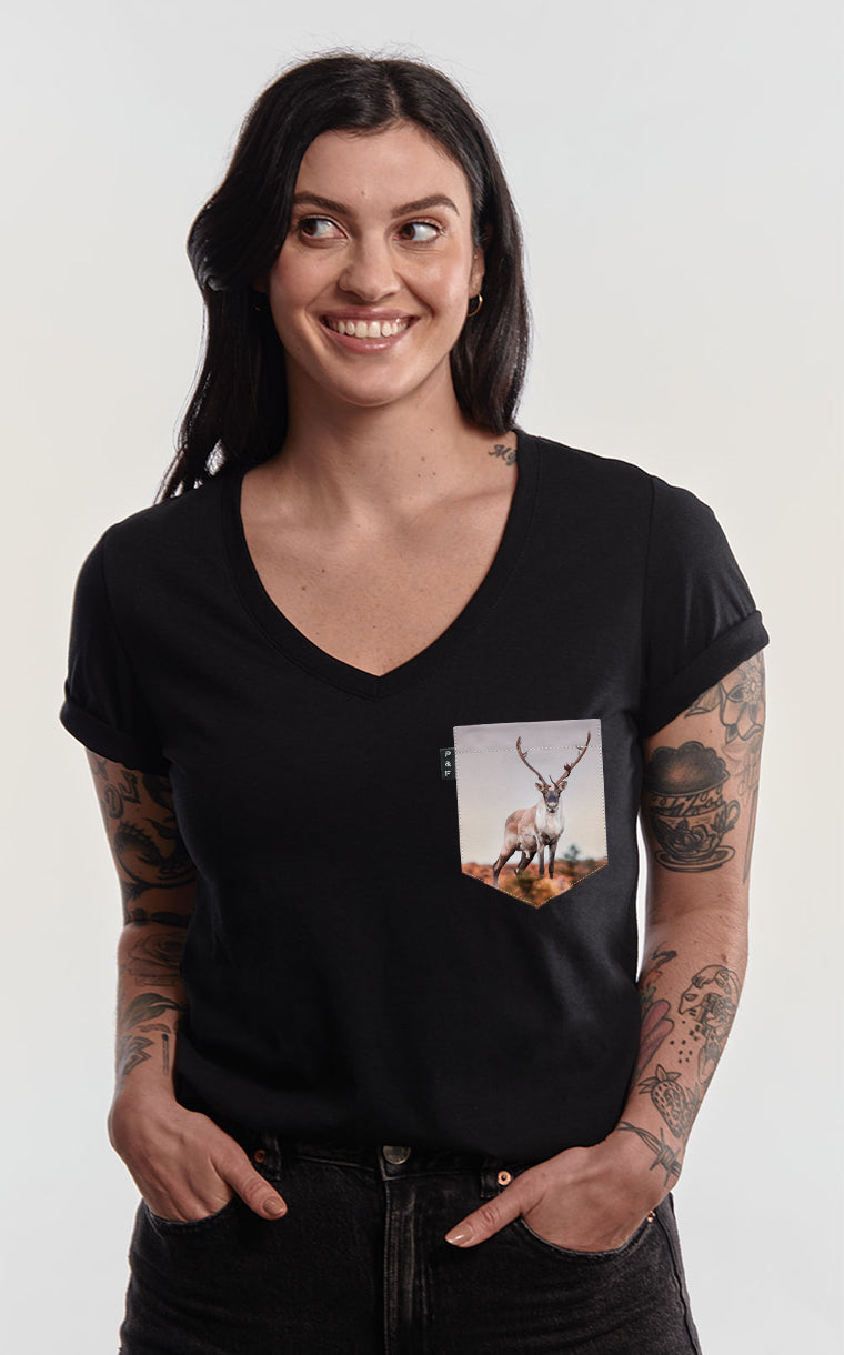 T-Shirt col en V semi-ajusté - Vintsinçenne