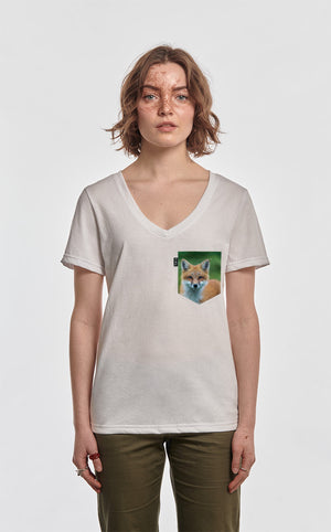 Semi-adjusted V-neck T-shirt - Rouzé comme un renard