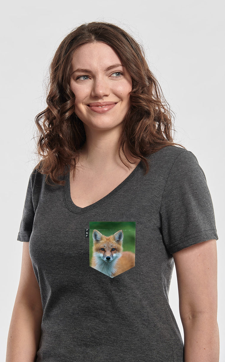 T-Shirt col en V semi-ajusté - Rouzé comme un renard