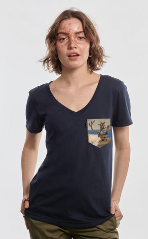 T-Shirt col en V semi-ajusté - Trente sous