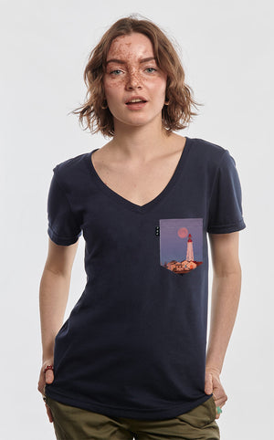 Semi-adjusted V-neck T-Shirt - Full Phare
