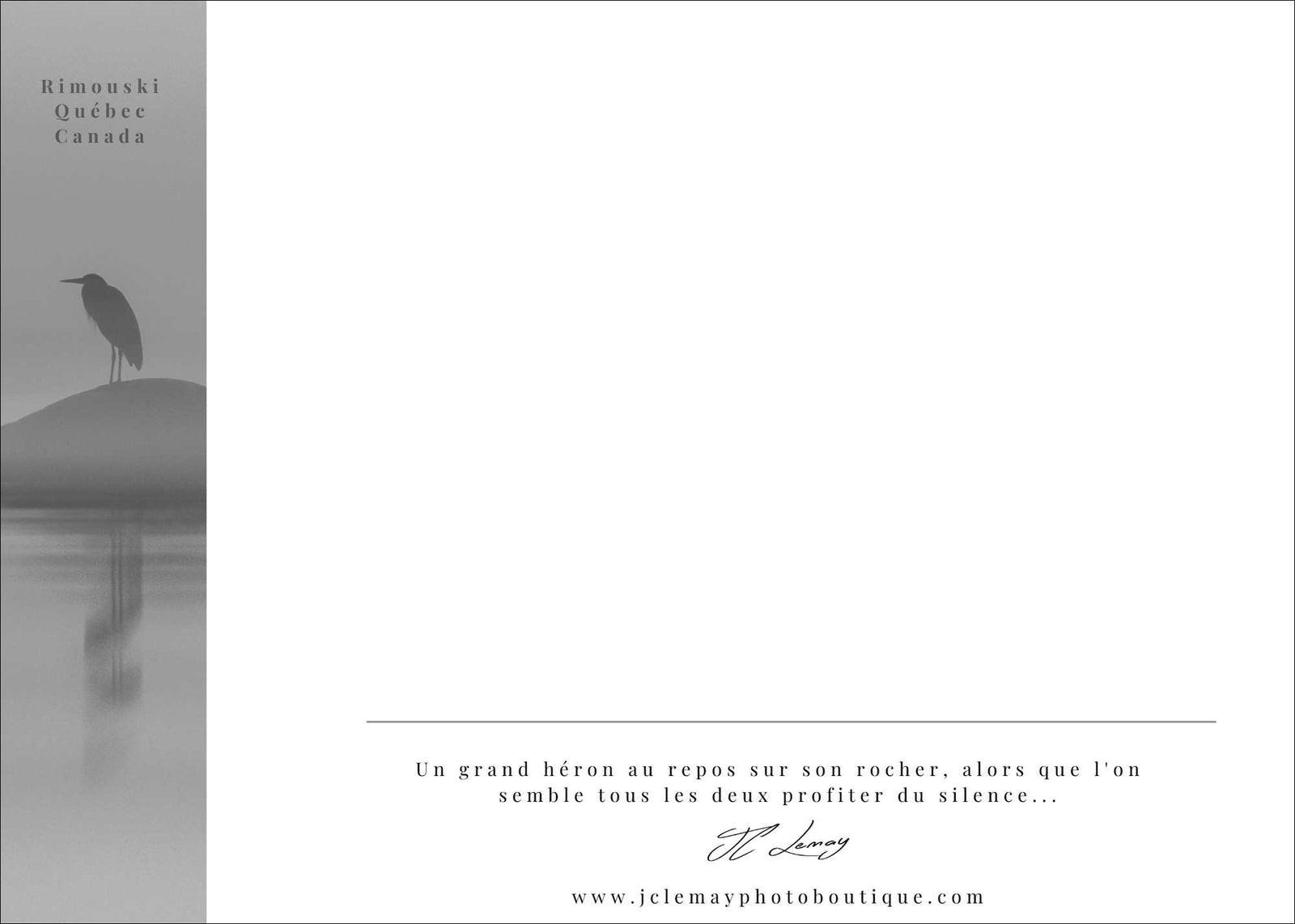 Héron - carte postale