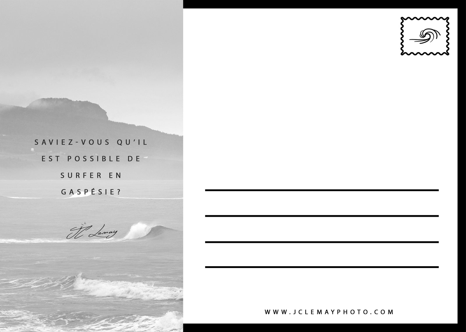 Carte postale d'un paysage gaspésien, par JC Lemay Photo