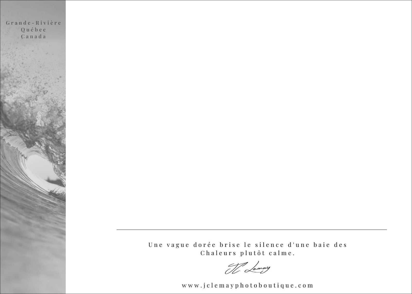 Golden wave - carte postale