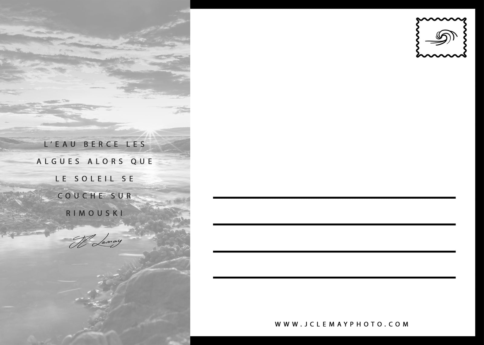 Carte postale d'une photo d'un paysage de Rimouski par Jc Lemay Photo