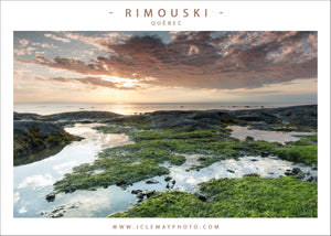 Carte postale d'une photo d'un superbe coucher du soleil à Rimouski par Jc Lemay Photo