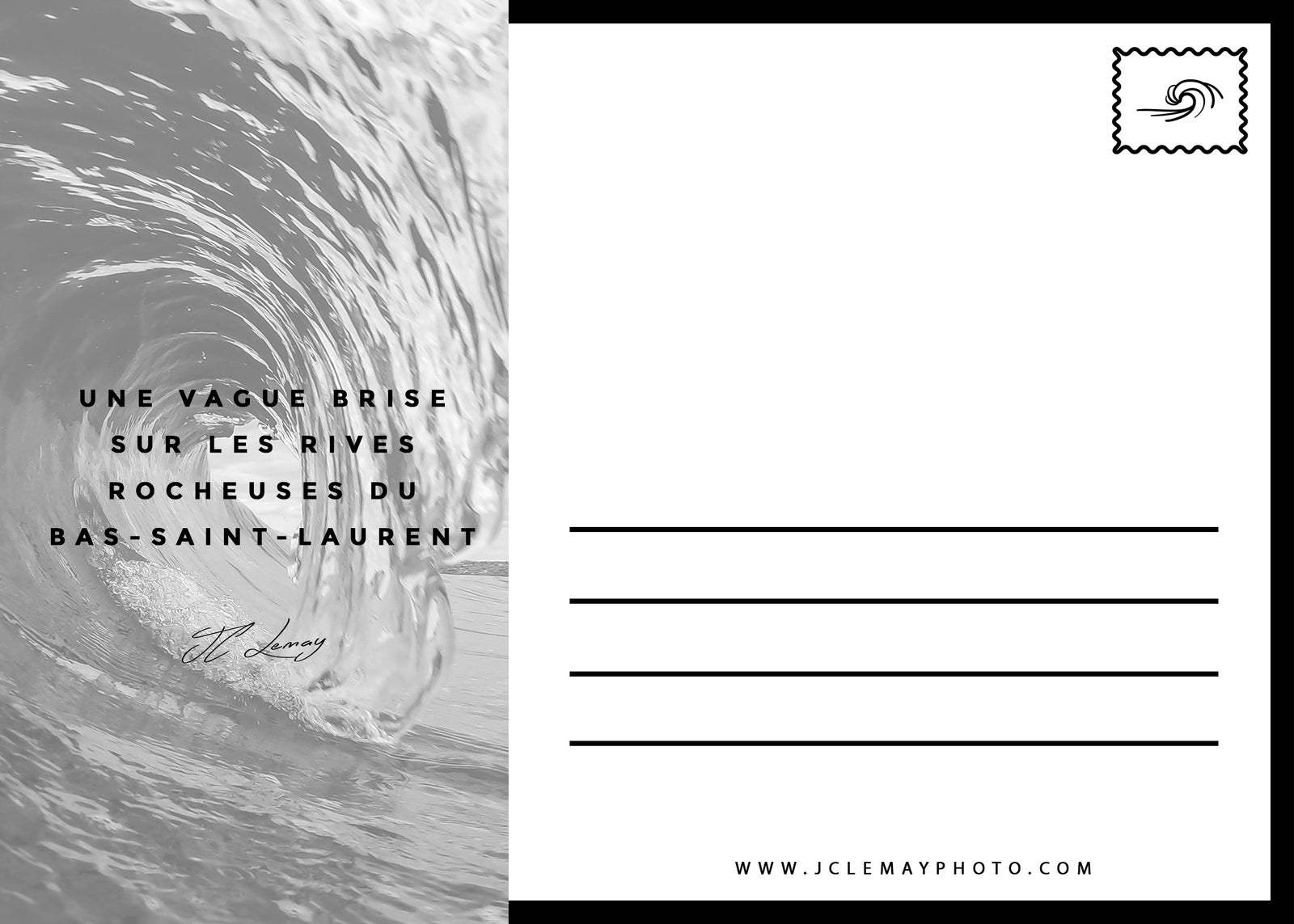 Wavy Pointe-au-Père - carte postale - JC Lemay Photo - photographe rimouski